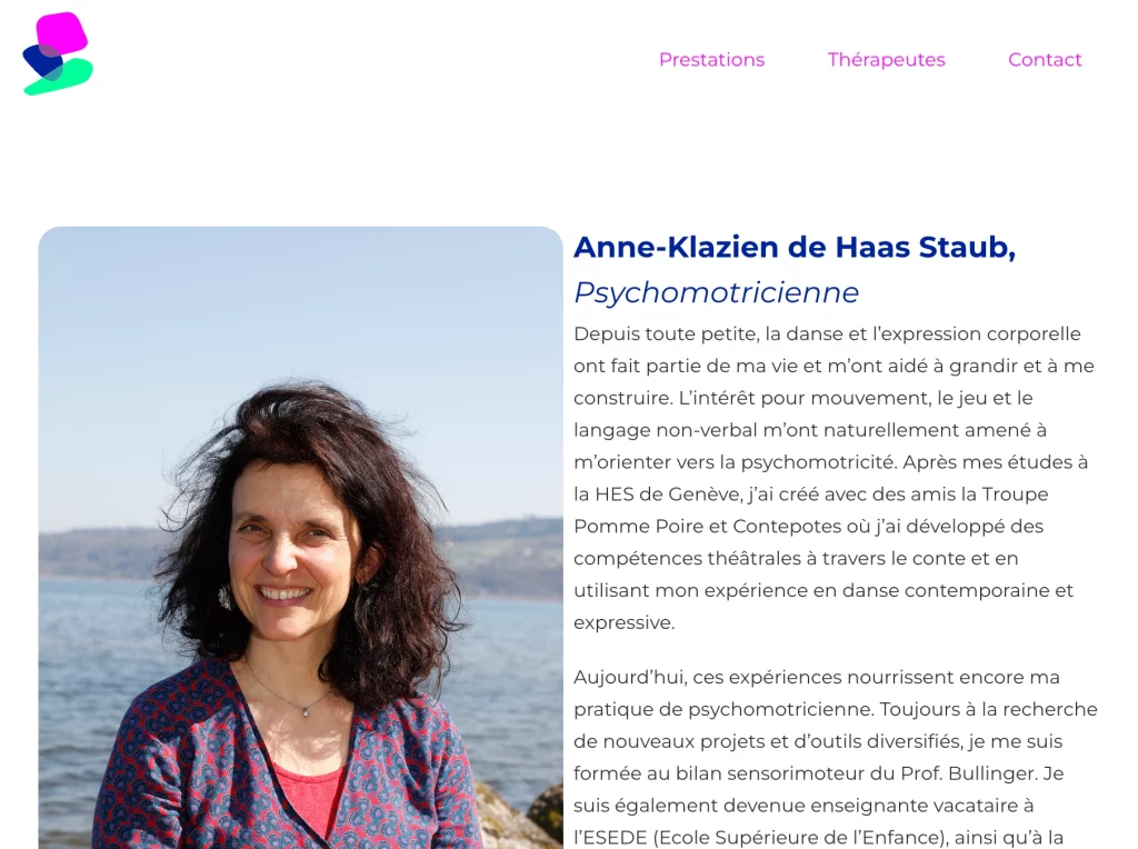 Aperçu de la page à propos d'Anne-Klazien de Haas Staub