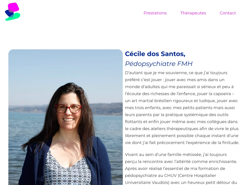 Aperçu de la page à propos de Cécile dos Santos